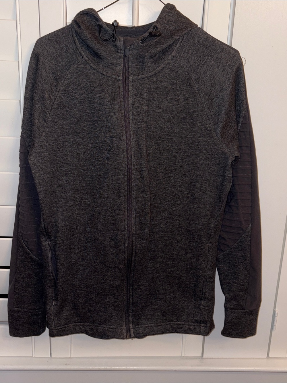 Avia Women's Charcoal Full-Zip Hooded Performance Jacket